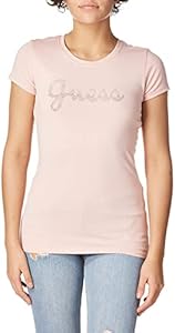 GUESS Women's Short Sleeve Split Script Logo Tee Guess