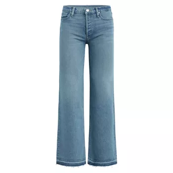 Джинсы Rosie с широкими штанинами и свободным подолом Hudson Jeans