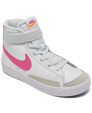 Little Girls' Blazer Mid '77 Fastening Strap Casual Sneakers from Finish Line Nike