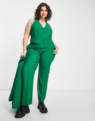 Зеленый костюмный жилет ASOS DESIGN Curve Mix & Match ASOS Curve