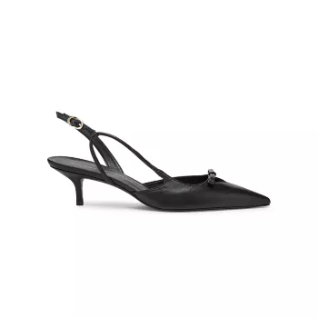 Tully 50MM Lacquered Leather Slingback Pumps Stuart Weitzman