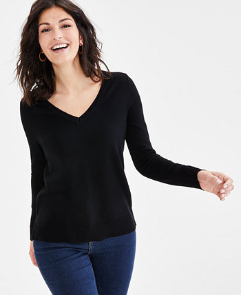 Женский свитер с v-образным вырезом, созданный для Macy's Style & Co