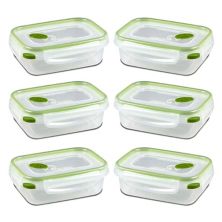 Sterilite 03111606 Прямоугольный контейнер Ultra-Seal для хранения продуктов на 3,1 чашки, зеленый (6 шт. в упаковке) Sterilite