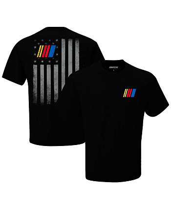 Мужская футболка с клетчатым флагом черного цвета, эксклюзивная тональная футболка NASCAR с флагом Checkered Flag Sports