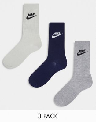 Nike Everyday Essential 3 pack ankle socks in multi Nike