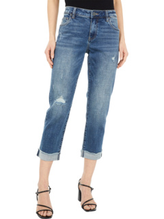 Укороченные прямые джинсы Frey с закатанными ногами Amy KUT from the Kloth