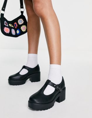 Koi Footwear Sai mary-jane heeled shoes - BLACK Koi Footwear