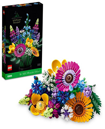 Icons 10313 Букет полевых цветов для взрослых Игрушечный цветочный конструктор Lego