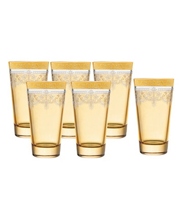 Набор из 6 стаканов Highball с золотой лентой Lorpen