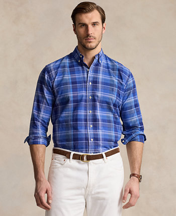 Men's Big & Tall Plaid Oxford Shirt Polo Ralph Lauren
