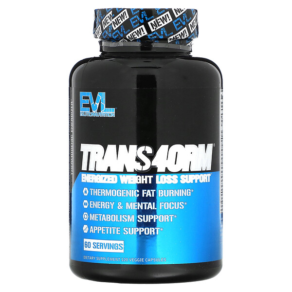 Trans4orm, Энергетическая поддержка для похудения, 120 капсул EVLution Nutrition