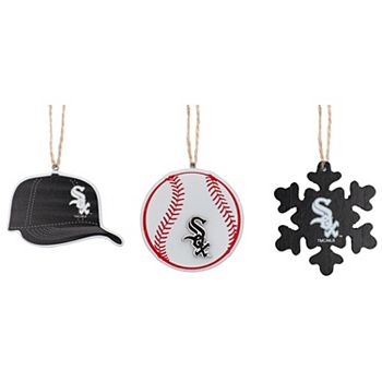 The Memory Company Chicago White Sox Three-Pack Cap, Baseball & Snowflake Ornament Set The Memory Company