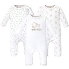 Touched by Nature Baby Organic Cotton Coveralls 3pk, Little Giraffe Touched by Nature