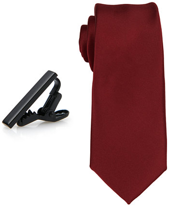 Мужской однотонный галстук и 1-дюймовая перекладина для галстука CONSTRUCT