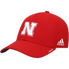 Мужская шапка adidas Scarlet Nebraska Huskers 2021 Sideline Coaches AEROREADY Flex Hat Adidas