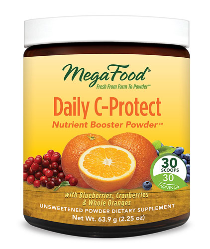 Ежедневный порошок C-Protect Nutrient Booster, без сахара, 2,25 унции MegaFood