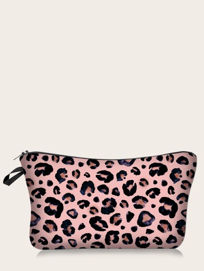 Косметическая сумка с леопардовым принтом SHEIN