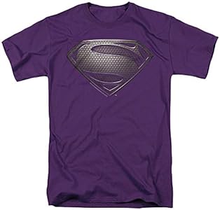 Popfunk Classic Superman Man of Steel Movie Gray Shield Black T Shirt Popfunk