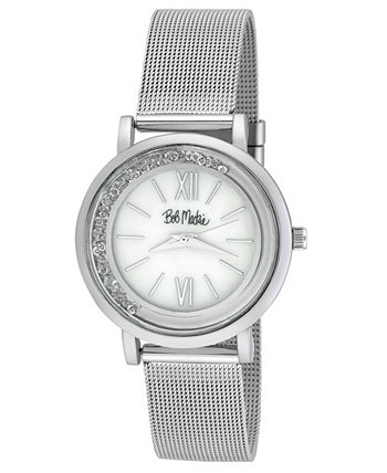 Часы унисекс Rolling Stone с сетчатым ремешком из сплава серебристого цвета, 34 мм Bob Mackie