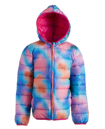 Стеганая складная куртка с капюшоном акварельных красок для больших девочек, созданная для Macy's Epic Threads