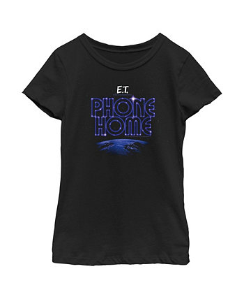 Girl's E.T. the Extra-Terrestrial Earth Phone Home  Child T-Shirt NBC Universal