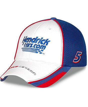 Men's White, Royal Kyle Larson Hendrickcars.Com Element Mesh Adjustable Hat Hendrick Motorsports Team Collection