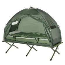 Outsunny All in One Портативная палатка для кемпинга с надувным матрасом, спальным мешком и подушкой Outsunny