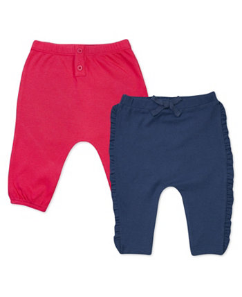 Комплект из 2 хлопковых штанов для новорожденных девочек Mac & Moon