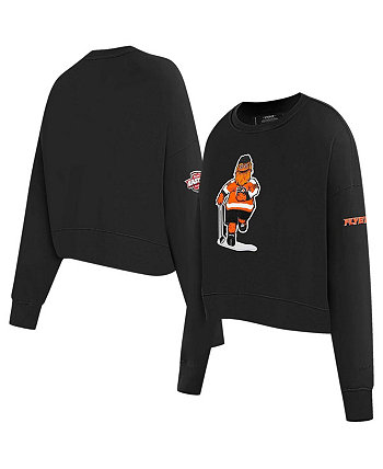 Черный женский пуловер с круглым вырезом Philadelphia Flyers Mascot Pro Standard