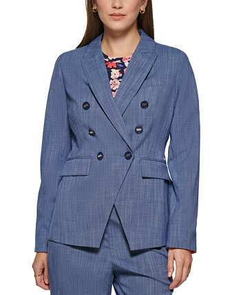 Женский двубортный пиджак из шамбре DKNY