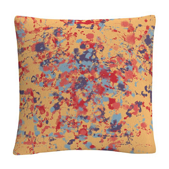 Пятнистая красочная абстрактная декоративная подушка с брызгами 5 16x16 дюймов от ABC BALDWIN