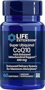 Life Extension Super Ubiquinol Coq10 with Enhanced Mitochondrial Support, 60 Count (Pack of 2) Life Extension