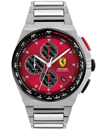 Мужские часы-хронограф Aspire из нержавеющей стали с браслетом, 44 мм Ferrari