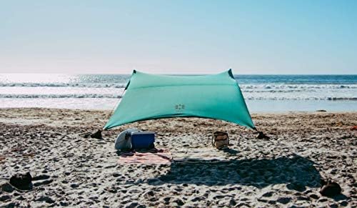 Neso Tents Beach Tent with Sand Anchor, Portable Canopy SunShade - 7' x 7' - Patented Reinforced Corners (Coastal Birds) Neso