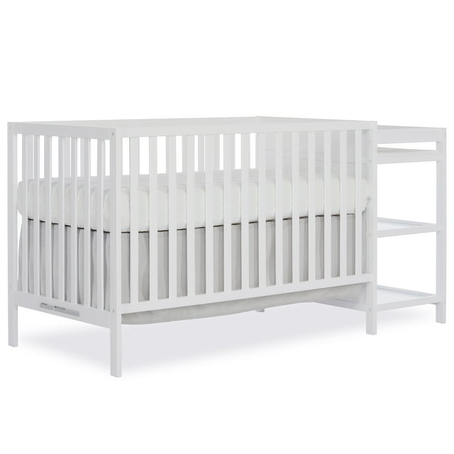 Dream On Me Synergy Convertible Baby Crib and Changer in Dusty Pink with Detachable Changing Table Dream On Me