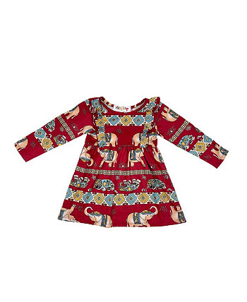 Платье с рюшами и принтом для маленьких девочек Mixed Up Clothing