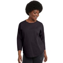 Women's Hanes® Essentials Cotton Three-Quarter Sleeve T-Shirt Hanes