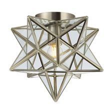 Stella Moravian Star Metal/clear Glass Led Pendant Jonathan Y Designs