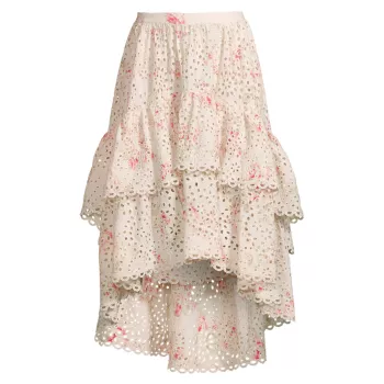 Printed High-Low Skirt STELLAH