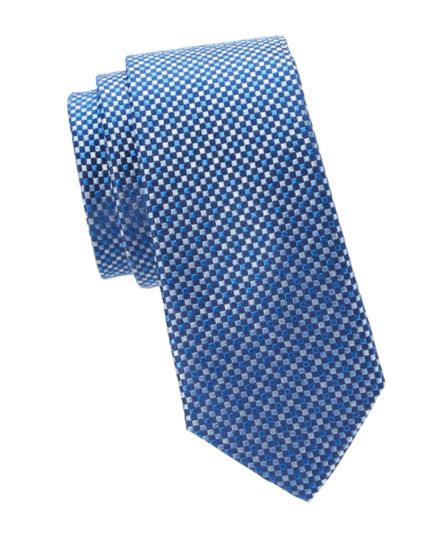 Узорчатый шелковый галстук Saks Fifth Avenue
