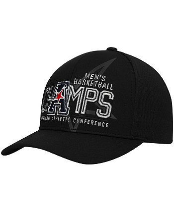 Мужская черная баскетбольная кепка Houston Cougars 2021 AAC, мужская баскетбольная конференция, турнир, чемпионы, раздевалка, регулируемая шляпа Top of the World