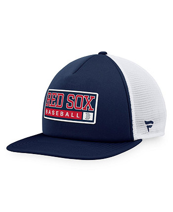 Мужская темно-синяя, белая кепка Boston Red Sox Foam Trucker Snapback Majestic