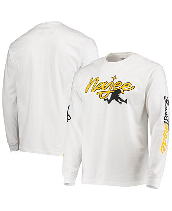 Men's Najee Harris White Pittsburg Long Sleeve T-shirt Beast Mode