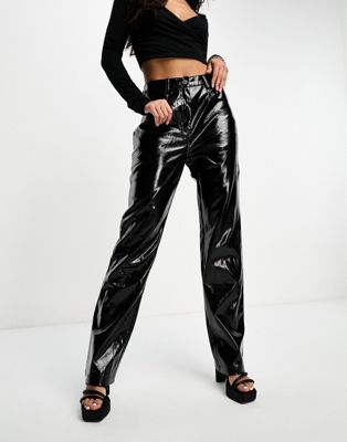 Черные блестящие удлинённые брюки Amy Lynn Lupe Amy Lynn