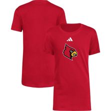 Youth adidas Red Louisville Cardinals 2023 Sideline Locker Room Logo Fresh T-Shirt Adidas