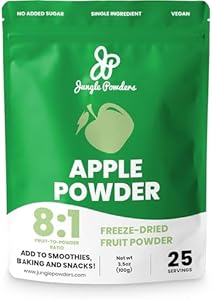 Jungle Powders Freeze Dried Apple Powder 3.5 Ounce Bag for Baking Apple Pectin Powder Unsweetened Whole Apple Extract Fruit Peel Concentrate Flavoring Jungle Powders