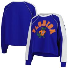 Women's Gameday Couture Royal Florida Gators Blindside RaglanÂ Cropped Pullover Sweatshirt Gameday Couture