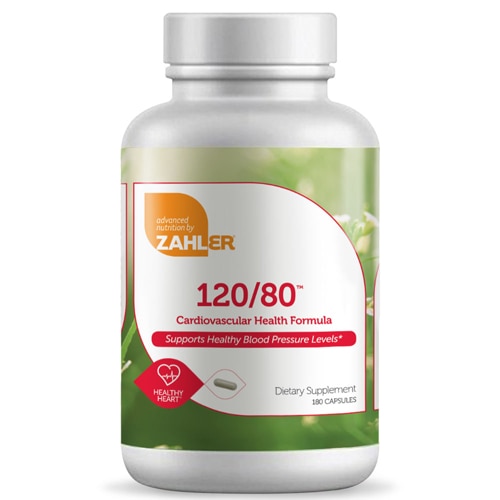Формула поддержки сердечно-сосудистой системы Zahler 120/80™ -- 60 капсул Zahler