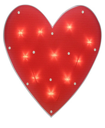 14,25-дюймовое украшение силуэта окна ко Дню святого Валентина в виде сердца с подсветкой Northlight