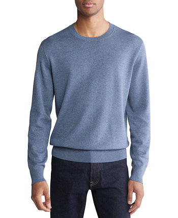 Мужской хлопковый свитер с круглым вырезом Supima с длинными рукавами Calvin Klein